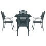 Juego de Comedor de Jardín de 5 Piezas Verde de Aluminio de , Sillas de jardín - Ref: Foro24-3334747, Precio: 619,48 €, Descu...