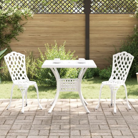 Set de Bistro de Jardín de 3 Piezas en Aluminio Fundido Blanco von , Gartenstühle - Ref: Foro24-3334750, Preis: 324,58 €, Rab...