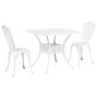 Set de Bistro de Jardín de 3 Piezas en Aluminio Fundido Blanco von , Gartenstühle - Ref: Foro24-3334750, Preis: 324,58 €, Rab...