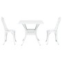 Set de Bistro de Jardín de 3 Piezas en Aluminio Fundido Blanco von , Gartenstühle - Ref: Foro24-3334750, Preis: 324,58 €, Rab...