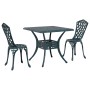 Conjunto de Bistro de Jardín de 3 Piezas Verde de Aluminio Fundido de , Sillas de jardín - Ref: Foro24-3334751, Precio: 324,5...