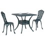 Conjunto de Bistro de Jardín de 3 Piezas Verde de Aluminio Fundido de , Sillas de jardín - Ref: Foro24-3334751, Precio: 324,5...
