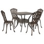 Conjunto de Comedor de Jardín de 5 Piezas en Aluminio Fundido Bronce de , Sillas de jardín - Ref: Foro24-3334752, Precio: 433...