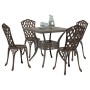 Conjunto de Comedor de Jardín de 5 Piezas en Aluminio Fundido Bronce de , Sillas de jardín - Ref: Foro24-3334752, Precio: 433...