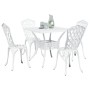 Conjunto de comedor para el jardín de 5 piezas de aluminio