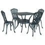 Conjunto de comedor de jardín de 5 piezas verde de aluminio fundido de , Sillas de jardín - Ref: Foro24-3334755, Precio: 441,...
