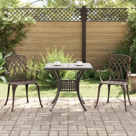 Conjunto de bistró de jardín de 3 piezas bronce aluminio fundido de , Sillas de jardín - Ref: Foro24-3334756, Precio: 358,92 ...
