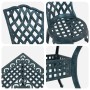 Conjunto de comedor de jardín de 5 piezas verde de aluminio fundido de , Sillas de jardín - Ref: Foro24-3334755, Precio: 441,...