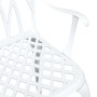 Set de Bistro de Jardín de 3 Piezas de Aluminio Fundido Blanco de , Sillas de jardín - Ref: Foro24-3334758, Precio: 388,82 €
