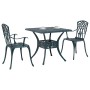 Conjunto de Bistro de Jardín de 3 Piezas Verde en Aluminio Fundido de , Sillas de jardín - Ref: Foro24-3334759, Precio: 358,9...