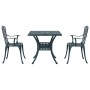 Conjunto de Bistro de Jardín de 3 Piezas Verde en Aluminio Fundido de , Sillas de jardín - Ref: Foro24-3334759, Precio: 358,9...