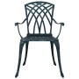 Conjunto de Bistro de Jardín de 3 Piezas Verde en Aluminio Fundido de , Sillas de jardín - Ref: Foro24-3334759, Precio: 358,9...