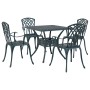 Set de Comedor para Jardín de 5 Piezas Verde de Aluminio Fundido de , Sillas de jardín - Ref: Foro24-3334763, Precio: 502,02 €