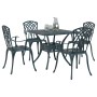 Set de Comedor para Jardín de 5 Piezas Verde de Aluminio Fundido de , Sillas de jardín - Ref: Foro24-3334763, Precio: 502,02 €