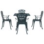 Set de Comedor para Jardín de 5 Piezas Verde de Aluminio Fundido de , Sillas de jardín - Ref: Foro24-3334763, Precio: 502,02 €
