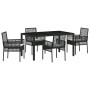 Conjunto de Comedor de Jardín de 5 Piezas con Cojines de Polirratán Negro von , Gartenstühle - Ref: Foro24-3334857, Preis: 38...