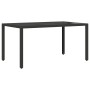 Juego de Comedor de Jardín de 7 Piezas con Cojines en Ratan Sintético Negro by , Garden chairs - Ref: Foro24-3334858, Price: ...
