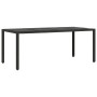 Juego de comedor de jardín de 7 piezas de con cojines de polirratán negro by , Garden chairs - Ref: Foro24-3334859, Price: 50...