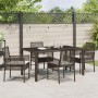 Conjunto de comedor de jardín de 5 piezas con cojines de ratán sintético marrón by , Garden chairs - Ref: Foro24-3334865, Pri...