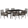 Conjunto de comedor de jardín de 7 piezas de con cojines de poliratán marrón von , Gartenstühle - Ref: Foro24-3334866, Preis:...