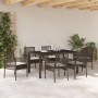 Conjunto de comedor de jardín de 7 piezas de con cojines de poliratán marrón von , Gartenstühle - Ref: Foro24-3334866, Preis:...
