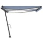 Manuell einziehbare Markise mit blauer und weißer LED 400x350 cm von vidaXL, Markisen - Ref: Foro24-3069821, Preis: 535,01 €,...