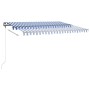 Manuell einziehbare Markise mit blauer und weißer LED 400x350 cm von vidaXL, Markisen - Ref: Foro24-3069821, Preis: 535,01 €,...