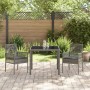 Conjunto de Comedor de Jardín de 3 Piezas con Cojines Gris de Poliratán by , Garden chairs - Ref: Foro24-3334871, Price: 207,...