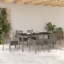 Juego de comedor de jardín de 7 piezas con cojines gris poliratán by , Garden chairs - Ref: Foro24-3334875, Price: 509,40 €, ...
