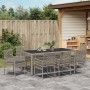 Conjunto de Comedor de Jardín de 9 Piezas con Cojines en Gris de Poliratán von , Gartenstühle - Ref: Foro24-3334876, Preis: 6...