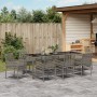 Conjunto de Comedor de Jardín de 9 Piezas con Cojines Gris de Poliratán by , Garden chairs - Ref: Foro24-3334877, Price: 608,...