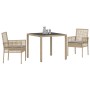 Juego de 2 Beige Poliratán 90 x 90 x 75 cm von , Gartenstühle - Ref: Foro24-3334879, Preis: 208,60 €, Rabatt: %