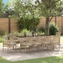 Juego de Comedor de Jardín de 11 Piezas con Cojines Beige Poliratán von , Gartenstühle - Ref: Foro24-3334886, Preis: 769,35 €...
