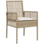 Juego de Comedor de Jardín de 5 Piezas con Cojines Beige de Poliratán von , Gartenstühle - Ref: Foro24-3334888, Preis: 316,44...