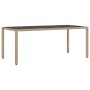 Set de Comedor de Jardín de 7 Piezas con Cojines Beige de Poliratán von , Gartenstühle - Ref: Foro24-3334891, Preis: 513,38 €...