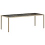 Set de Comedor de Jardín de 9 Piezas con Cojines Beig de Poliratán by , Garden chairs - Ref: Foro24-3334893, Price: 612,51 €,...