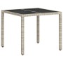 Conjunto de Comedor de Jardín de 3 Piezas con Cojines Gris Claro de Poliratán von , Gartenstühle - Ref: Foro24-3334895, Preis...