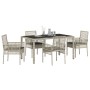 Conjunto de Comedor de Jardín de 5 Piezas con Cojines Gris Claro de Poliratán von , Gartenstühle - Ref: Foro24-3334897, Preis...
