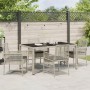 Conjunto de Comedor de Jardín de 5 Piezas con Cojines Gris Claro de Poliratán von , Gartenstühle - Ref: Foro24-3334897, Preis...