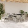Juego de Comedor de Jardín de 7 Piezas con Cojines en Polirratán Gris Claro von , Gartenstühle - Ref: Foro24-3334899, Preis: ...