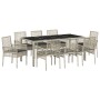 Conjunto de Comedor de Jardín de 9 Piezas Gris Claro Poliratán von , Gartenstühle - Ref: Foro24-3334900, Preis: 565,83 €, Rab...