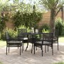 Juego de comedor de jardín de 5 piezas negro de poliratán von , Gartenstühle - Ref: Foro24-3334924, Preis: 307,55 €, Rabatt: %