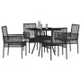 Juego de comedor de jardín de 5 piezas negro de poliratán von , Gartenstühle - Ref: Foro24-3334924, Preis: 307,55 €, Rabatt: %