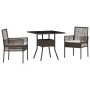Conjunto de Comedor de Jardín de 3 Piezas Marrón Ratán Poliéster von , Gartenstühle - Ref: Foro24-3334925, Preis: 189,45 €, R...