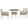 Conjunto de Comedor de Jardín de 3 Piezas Beige de Ratán Sintético by , Garden chairs - Ref: Foro24-3334929, Price: 193,82 €,...