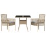 Conjunto de Comedor de Jardín de 3 Piezas Beige de Ratán Sintético by , Garden chairs - Ref: Foro24-3334929, Price: 193,82 €,...