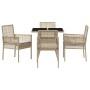 Juego de Comedor de Jardín de 5 Piezas Beige Poliratán von , Gartenstühle - Ref: Foro24-3334932, Preis: 299,66 €, Rabatt: %