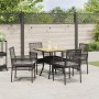 Conjunto de comedor de jardín de 5 piezas con cojines en negro de poliratán von , Gartenstühle - Ref: Foro24-3334936, Preis: ...