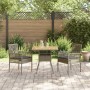 Conjunto de Comedor de Jardín de 3 Piezas con Cojines Gris Ratán Polímero by , Garden chairs - Ref: Foro24-3334937, Price: 19...
