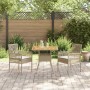 Juego de Comedor de Jardín de 3 Piezas con Cojines Beige Poliratán by , Garden chairs - Ref: Foro24-3334939, Price: 192,40 €,...